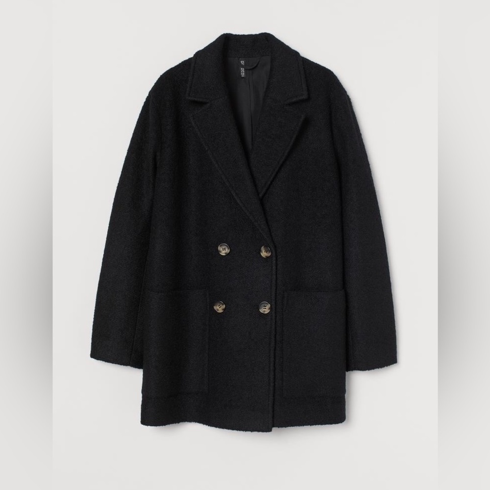 h&m wool blend coat